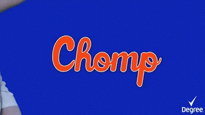 A Person 'S Arms Are Shown Against A Blue Background With The Word Degree In The Corner GIF