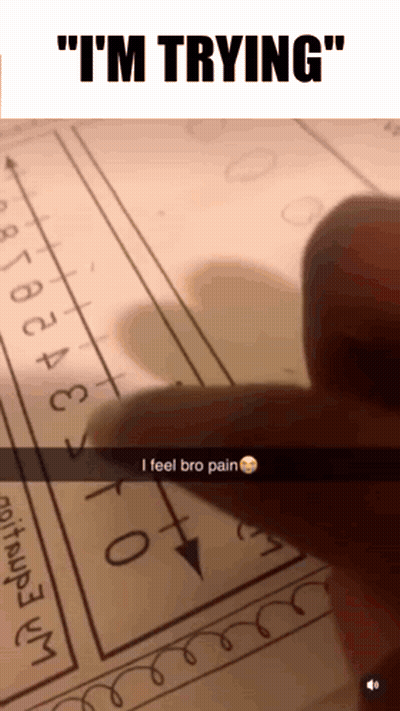 A Person 'S Finger Is Pointing At A Graph That Says " I 'M Trying " On It GIF