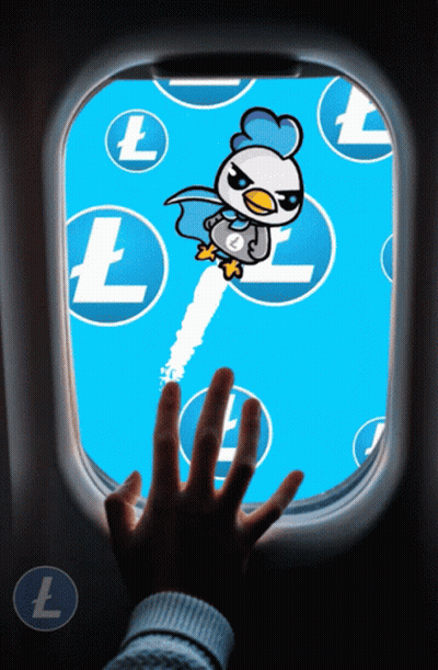 A Person 'S Hand Is Reaching Out Of An Airplane Window Towards A Cartoon Character With A Rocket Coming Out Of It GIF