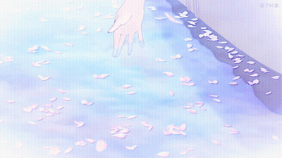 A Person 'S Hand Is Reaching Out To Touch A Stream Of Water GIF