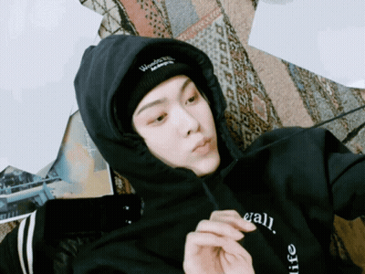 A Person Wearing A Black Hoodie And A Beanie That Says Wonderful Life GIF
