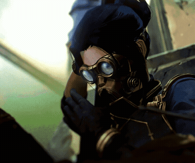 A Person Wearing A Gas Mask Talking On A Phone GIF