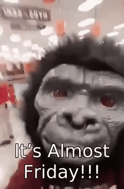 A Person Wearing A Gorilla Mask In A Store . GIF