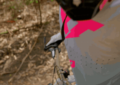 A Person Wearing A Helmet And Goggles With The Fox Logo On It GIF