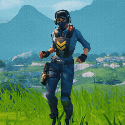 A Person Wearing A Mask And Headphones Standing In A Field GIF