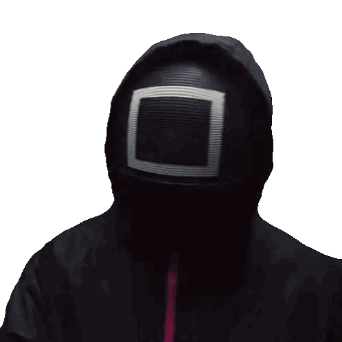 A Person Wearing A Mask Holding A Walkie Talkie With The Words Go Ahead Written On The Bottom Sticker