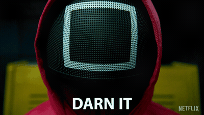 A Person Wearing A Mask With The Word Darn It On It GIF