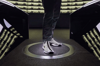 A Person Wearing A Pair Of Nike Shoes Is Standing In A Circle GIF