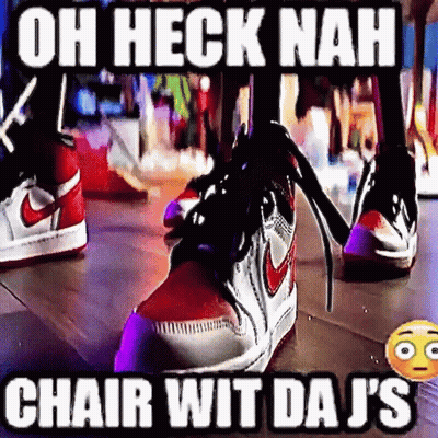 A Person Wearing A Pair Of Red And White Nike Shoes GIF