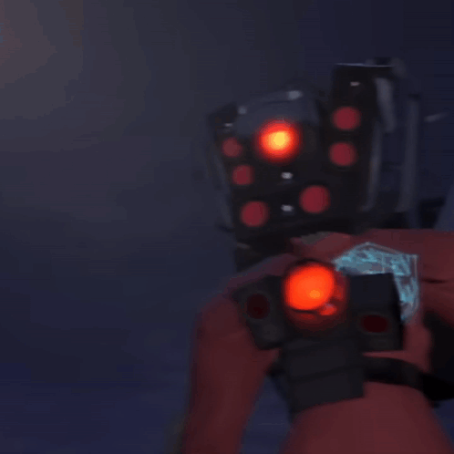 A Person Wearing A Red Jacket Has A Red Light On The Back GIF