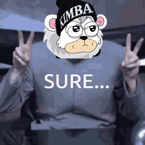 A Person Wearing A Shirt That Says Sure With A Monkey On It GIF