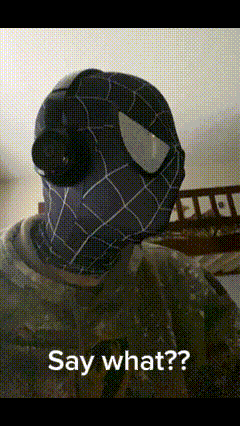 Spiderman Mask Say What GIF