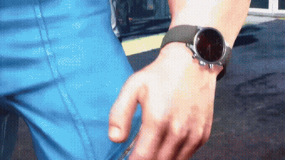 A Person Wearing A Watch On Their Wrist That Shows The Time As 7:15 GIF