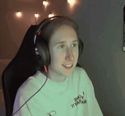 A Person Wearing Headphones And A T-Shirt That Says ' I 'M A ' On It GIF