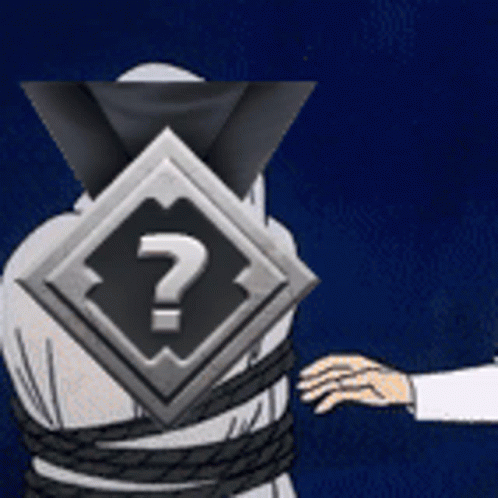 A Person With A Question Mark On Their Back GIF