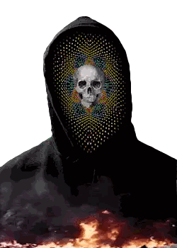 A Person With A Skull On Their Face Sticker