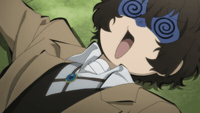 A Person With A Swirl Around Their Eyes GIF