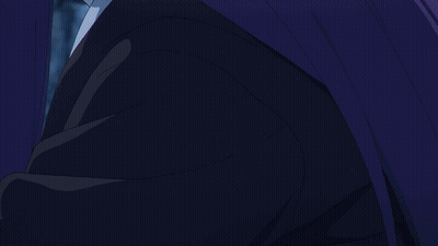 A Person With Long Purple Hair Is Reaching Out Towards Another Person GIF