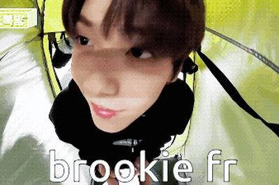 A Person With The Name Brookie On The Bottom GIF