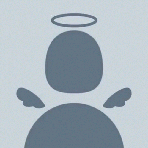 A Person With Wings And A Halo On Their Head . GIF