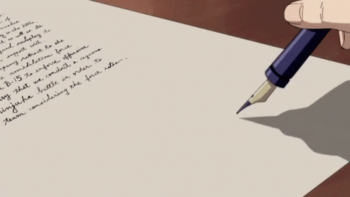 A Person Writing On A Piece Of Paper With A Pen GIF