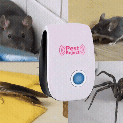 A Pest Reject Device Is Surrounded By Various Animals GIF