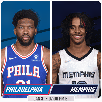 A Philadelphia And Memphis Basketball Game Is Scheduled For January 31 GIF