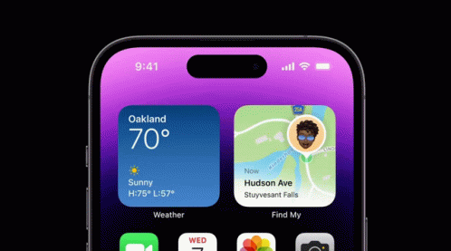 A Phone Displaying The Weather And A Map GIF