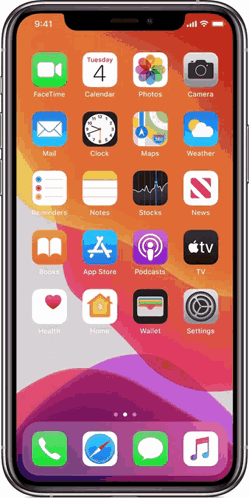 A Phone Screen Shows The App Icons And The Time Is 9:41 GIF