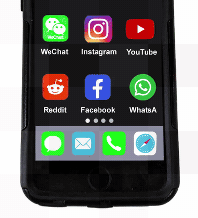 A Phone Screen Shows The Icons For Wechat Instagram Youtube And Reddit GIF
