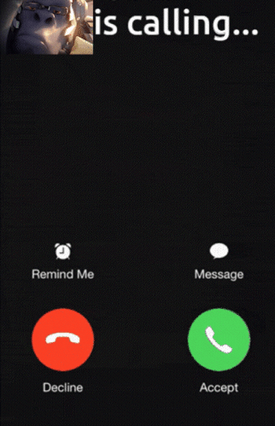 A Phone Screen That Says ' Is Calling ' At The Top GIF