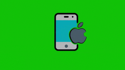 A Phone With An Apple Logo On It GIF
