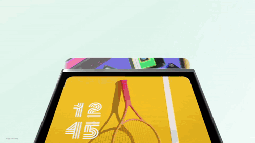 A Phone With The Number 12 45 On It GIF