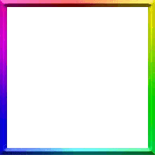 A Picture Frame With A Rainbow Colored Border And A White Background Sticker