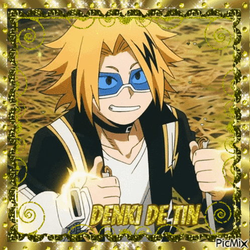 A Picture Of A Anime Character With The Name Denki De Tin GIF