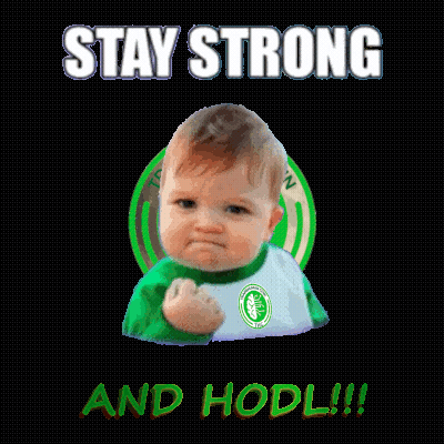 A Picture Of A Baby With The Words Stay Strong And Hodli GIF