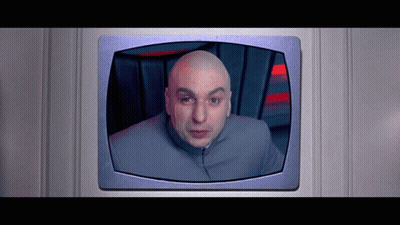 A Picture Of A Bald Man Is Displayed On A Television Screen GIF