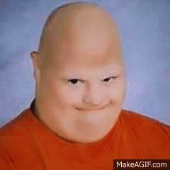 A Picture Of A Bald Man With The Word Triggerd Written On It GIF
