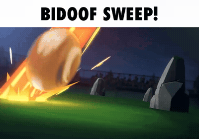 A Picture Of A Ball With The Words Bidoof Sweep GIF