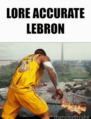 a picture of a basketball player with the words lore accurate lebron below him