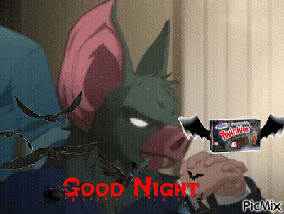 A Picture Of A Bat With A Box Of Twizzlers On It GIF