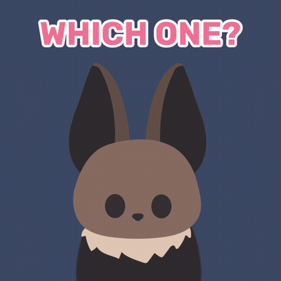 A Picture Of A Bat With The Words " Which One " Below It GIF