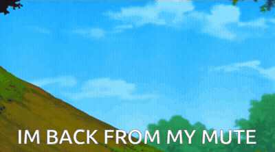 A Picture Of A Bird Flying In The Sky With The Words Im Back From My Mute GIF