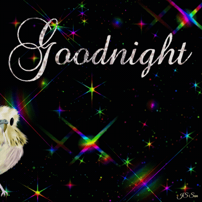 A Picture Of A Bird With The Words Goodnight Written On It GIF