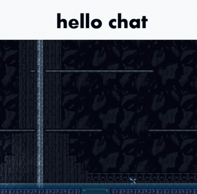 A Picture Of A Blue Background With The Words Hello Chat On It GIF