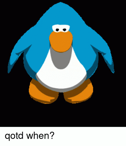 A Picture Of A Blue Penguin With The Words " Qtd When " Below It GIF