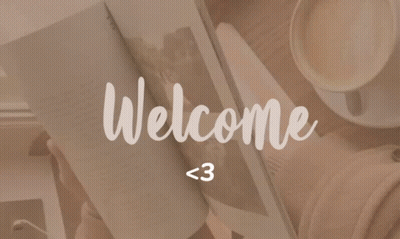 A Picture Of A Book And A Mirror With The Words Welcome < 3 GIF