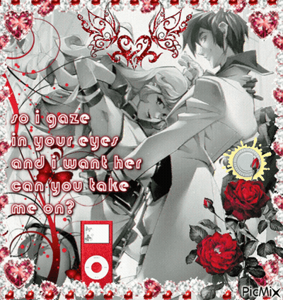 A Picture Of A Boy And A Girl With The Words So I Gaze In Your Eyes And Want Her Can You Take Me On GIF