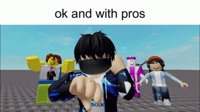 A Picture Of A Boy In A Blue Jacket With The Words Ok And With Pros GIF