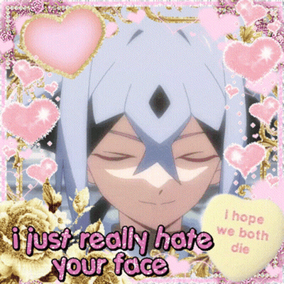 A Picture Of A Boy With A Heart That Says I Hope We Both Die GIF